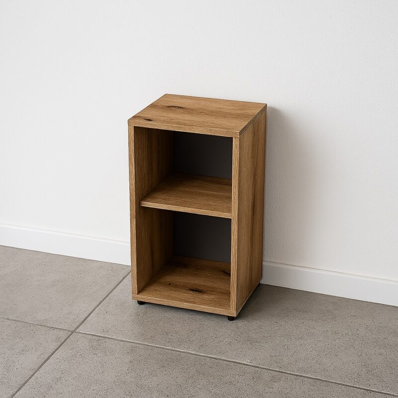 Regał biurowy otwarty wąski niski 760 x 420 x 364 mm – RT13