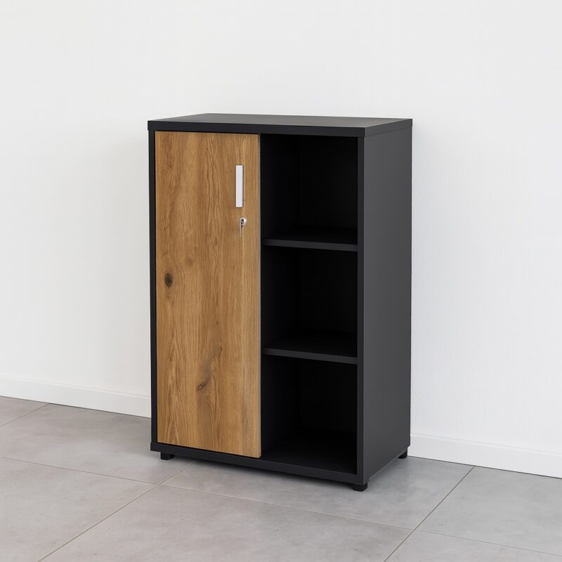 Szafa biurowa niska 1137 x 800 x 364 mm – RT8 lewa