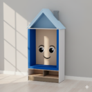 domek mały niebieski