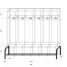 Wieszak 4 Pory Roku bez drzwi 6-os. - wymiary