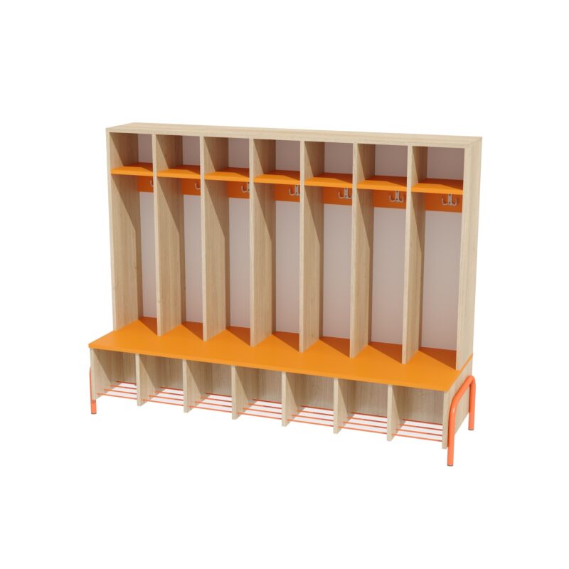 Wieszak 4 Pory Roku bez drzwi 7-os. pomarańczowy4 Wieszak 4 Pory Roku bez drzwi 7-os. pomarańczowy4