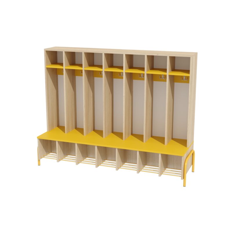 Wieszak 4 Pory Roku bez drzwi 7-os. żółty1 Wieszak 4 Pory Roku bez drzwi 7-os. żółty1