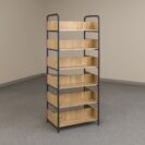 Regał 6p dwustronny do biblioteki