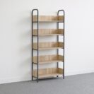 Regał biblioteczny jednostronny - 5 półek na segregatory i książki