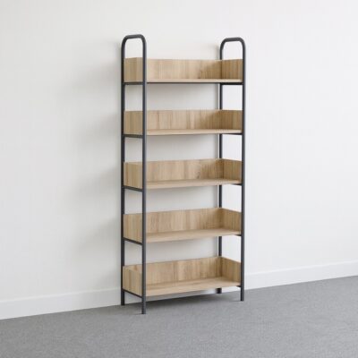 Regał biblioteczny jednostronny - 5 półek na segregatory