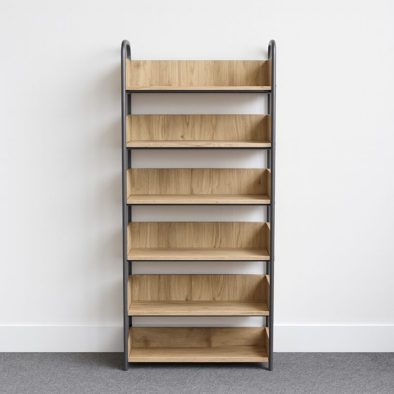 Regał biblioteczny jednostronny - 6 półek na ksiązki Regał biblioteczny jednostronny - 6 półek na ksiązki