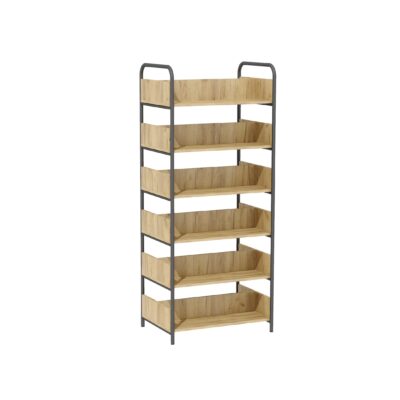 Regał metalowy biblioteczny dwustronny 6 półek