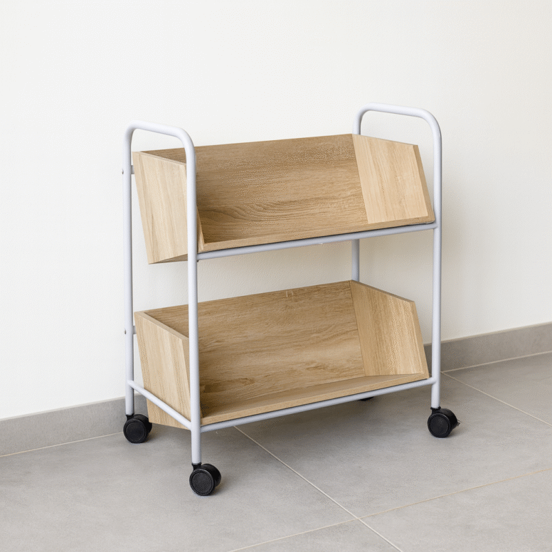 wózek biblioteczny do przewożenia książek nowy